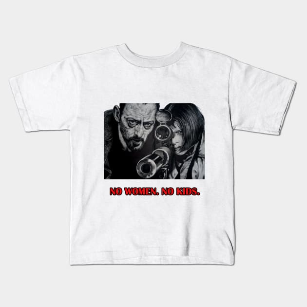 Leon Movie No Women No Kids Retro Kids T-Shirt by Artsimple247